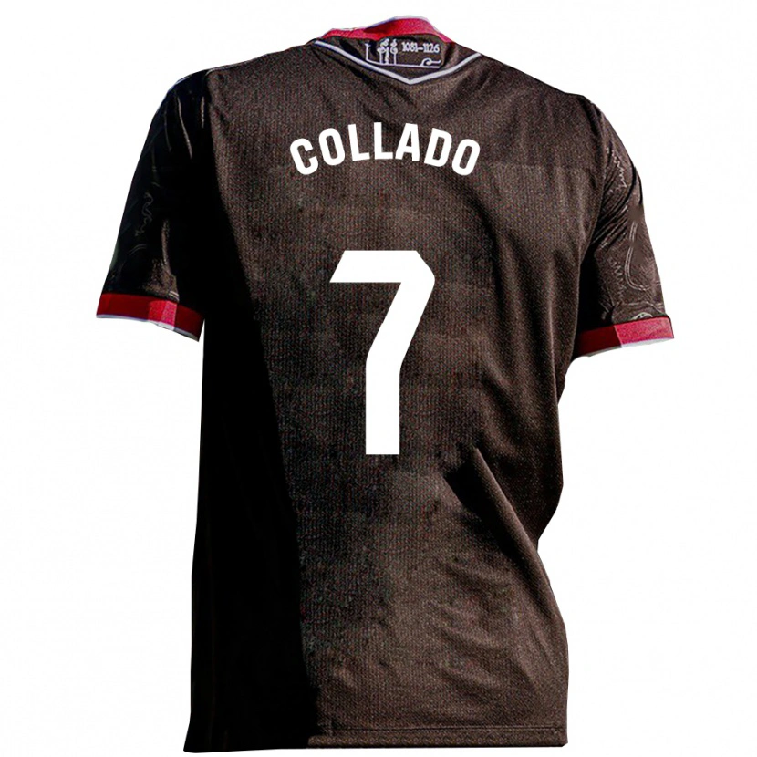 Danxen Mænd Diego Collado #7 Sort Rød Udebane Spillertrøjer 2025/26 Trøje T-Shirt