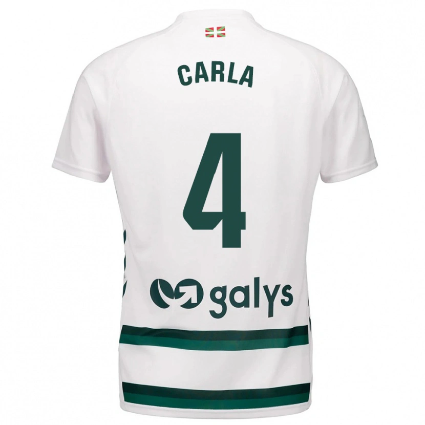 Danxen Mænd Carla Andrés Abad #4 Hvid Grøn Udebane Spillertrøjer 2025/26 Trøje T-Shirt