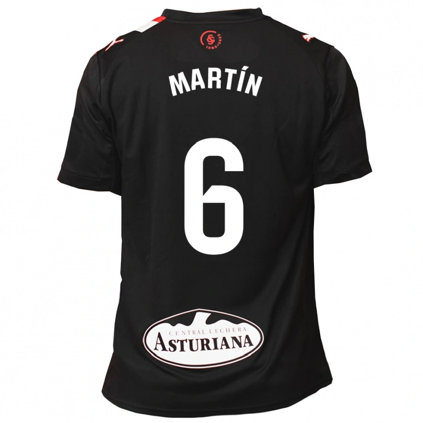 Danxen Mænd Nacho Martín #6 Sort Hvid Udebane Spillertrøjer 2025/26 Trøje T-Shirt