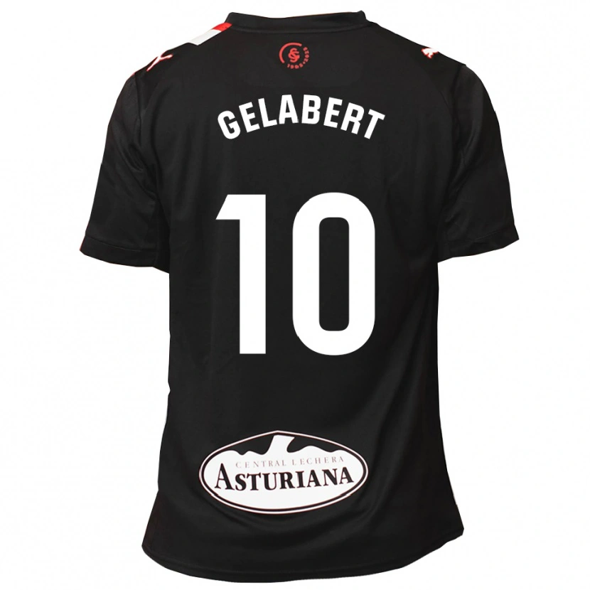 Danxen Mænd César Gelabert #10 Sort Hvid Udebane Spillertrøjer 2025/26 Trøje T-Shirt