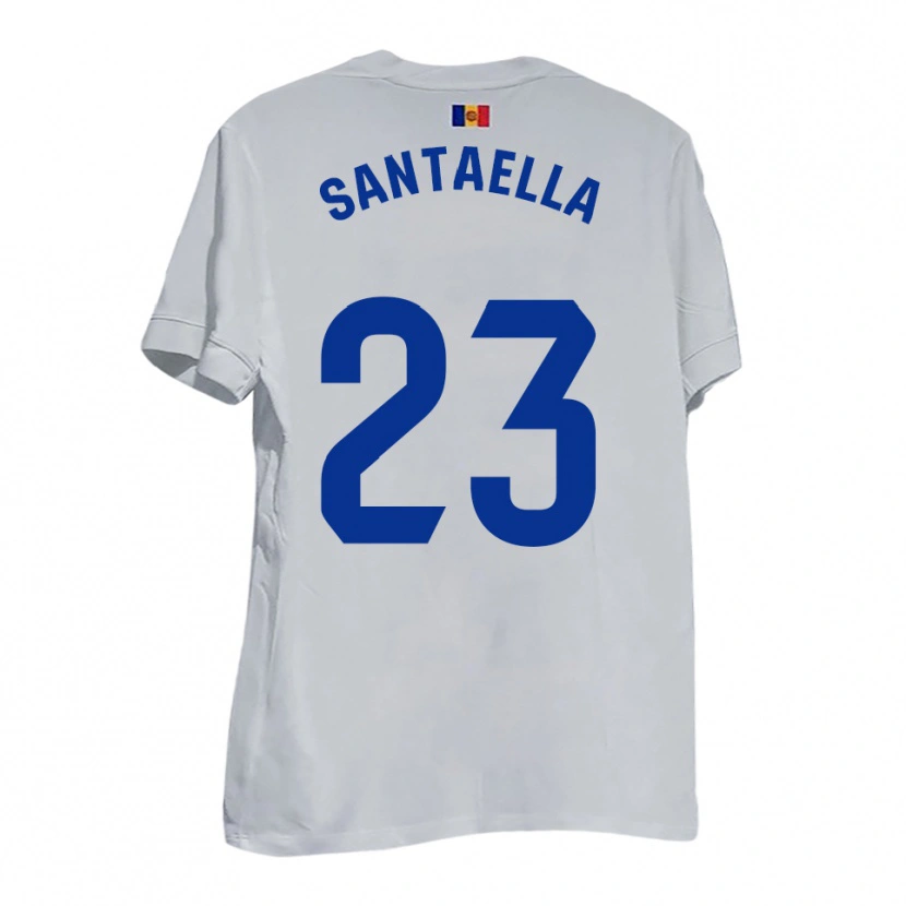 Danxen Mænd Yedid Santaella #23 Hvid Blå Gul Udebane Spillertrøjer 2025/26 Trøje T-Shirt