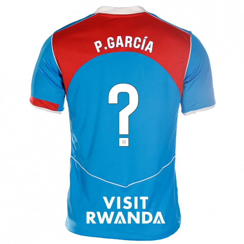 Danxen Mænd Pablo García #0 Blå Hvid Tredje Sæt Spillertrøjer 2025/26 Trøje T-Shirt