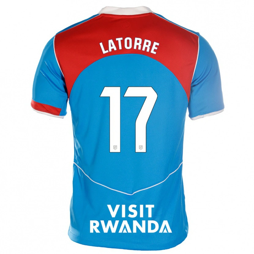 Danxen Mænd Barbara Latorre #17 Blå Hvid Tredje Sæt Spillertrøjer 2025/26 Trøje T-Shirt