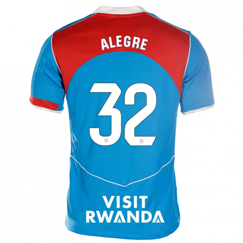 Danxen Mænd Juan Alegre #32 Blå Hvid Tredje Sæt Spillertrøjer 2025/26 Trøje T-Shirt