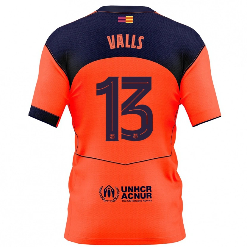 Danxen Mænd Gerard Valls #13 Orange Navy Tredje Sæt Spillertrøjer 2025/26 Trøje T-Shirt