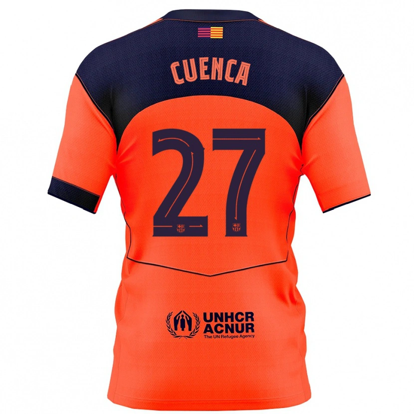 Danxen Mænd Andrés Cuenca #27 Orange Navy Tredje Sæt Spillertrøjer 2025/26 Trøje T-Shirt