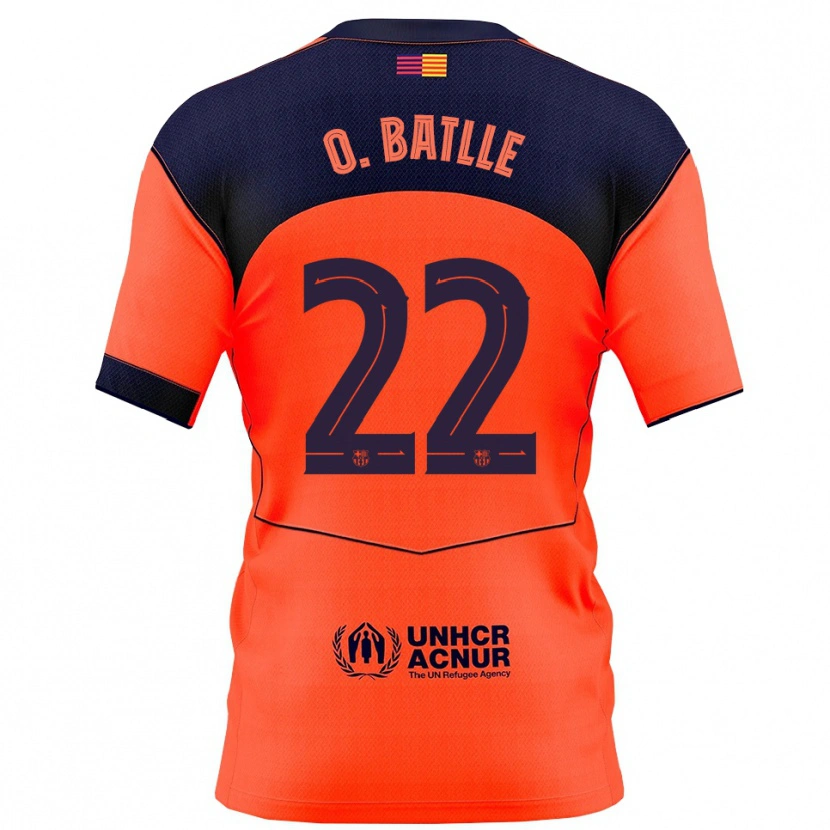 Danxen Mænd Ona Batlle #22 Orange Navy Tredje Sæt Spillertrøjer 2025/26 Trøje T-Shirt