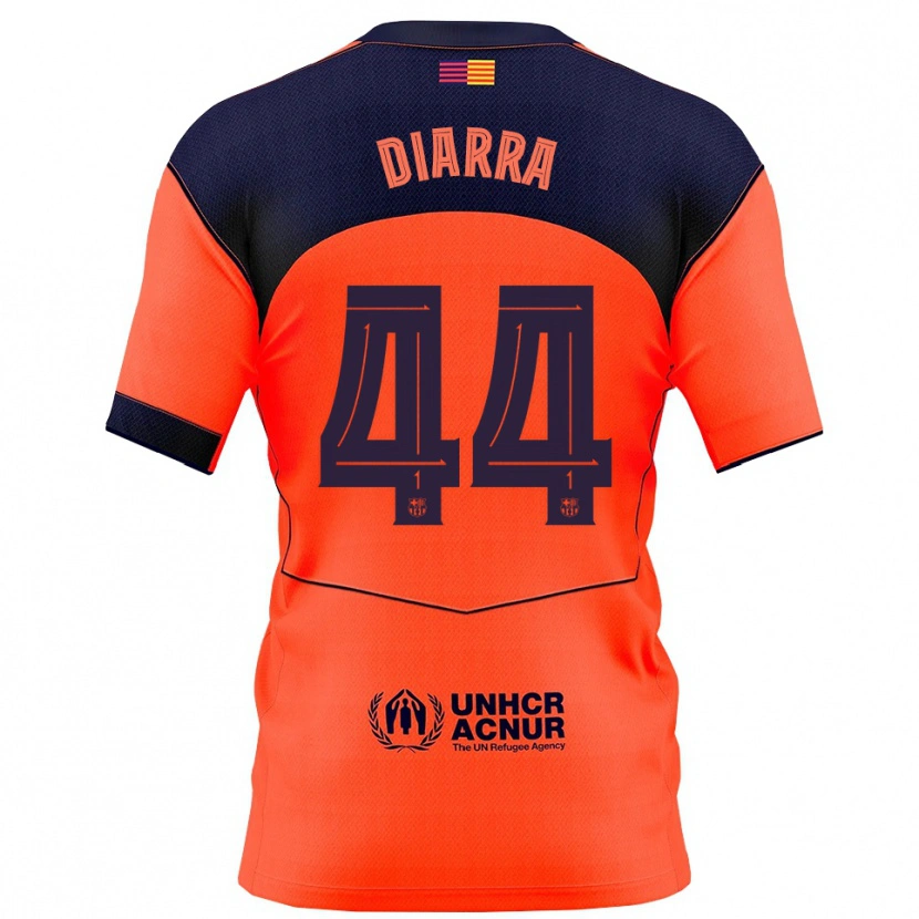Danxen Mænd Ibrahim Diarra #44 Orange Navy Tredje Sæt Spillertrøjer 2025/26 Trøje T-Shirt