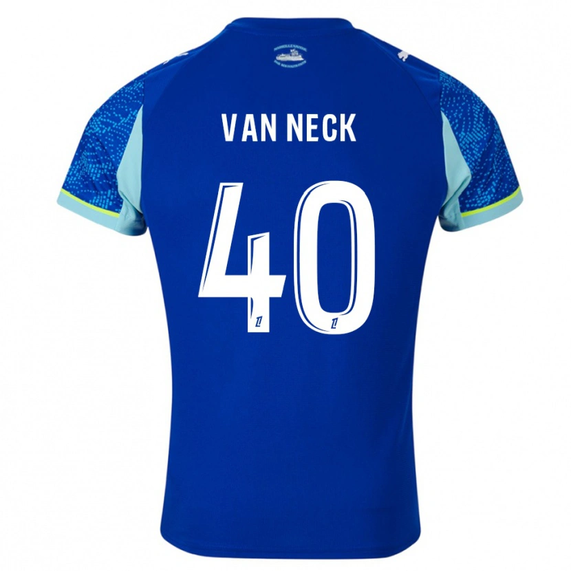 Danxen Mænd Jelle Van Neck #40 Himmelblå Hvid Tredje Sæt Spillertrøjer 2025/26 Trøje T-Shirt