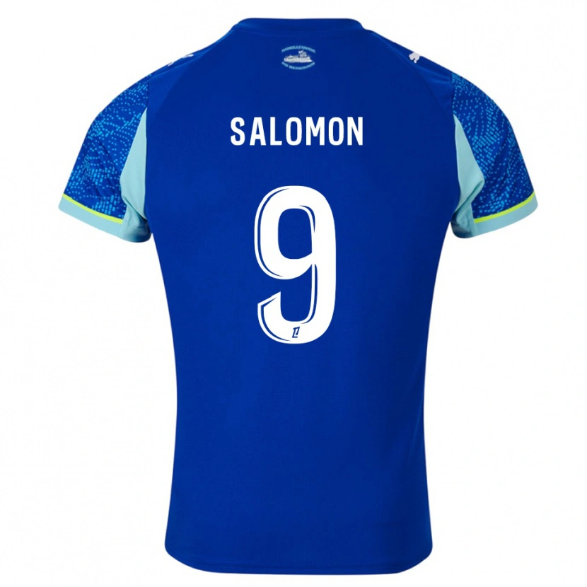 Danxen Mænd Maeva Salomon #9 Himmelblå Hvid Tredje Sæt Spillertrøjer 2025/26 Trøje T-Shirt