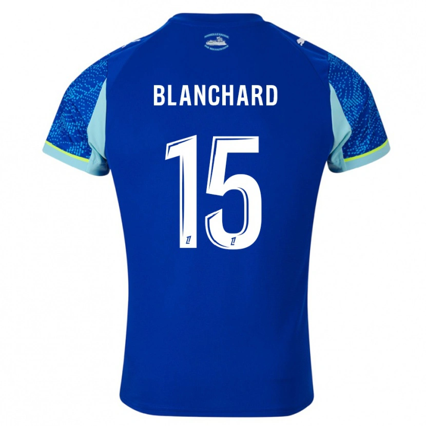 Danxen Mænd Ninon Blanchard #15 Himmelblå Hvid Tredje Sæt Spillertrøjer 2025/26 Trøje T-Shirt