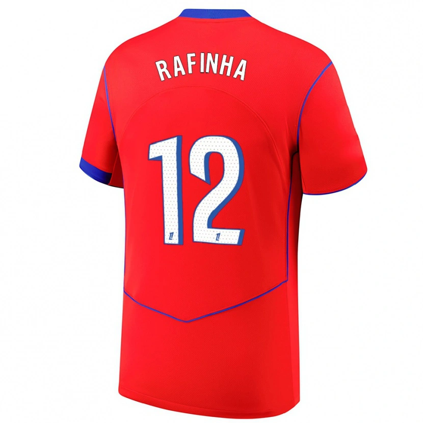 Danxen Mænd Rafinha #12 Rød Blå Hvid Tredje Sæt Spillertrøjer 2025/26 Trøje T-Shirt