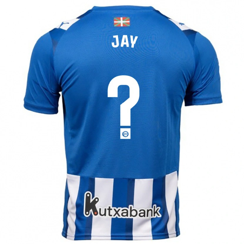 Danxen Kvinder Alejandro Jay #0 Blå Hvid Hjemmebane Spillertrøjer 2025/26 Trøje T-Shirt