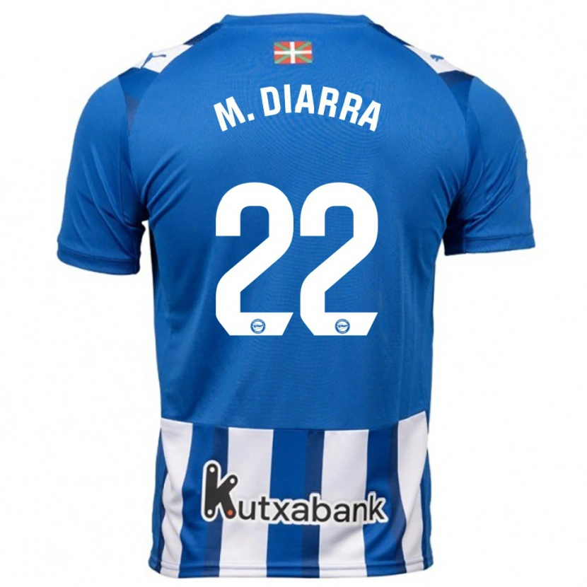 Danxen Kvinder Moussa Diarra #22 Blå Hvid Hjemmebane Spillertrøjer 2025/26 Trøje T-Shirt