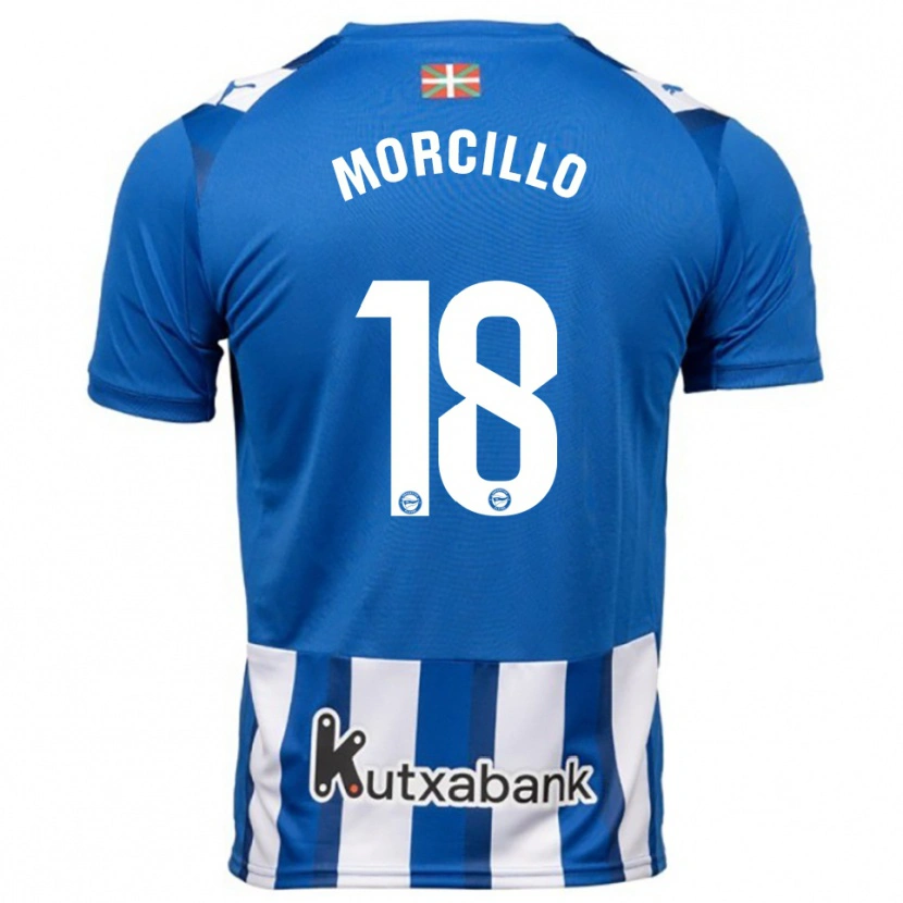Danxen Kvinder Diego Morcillo #18 Blå Hvid Hjemmebane Spillertrøjer 2025/26 Trøje T-Shirt
