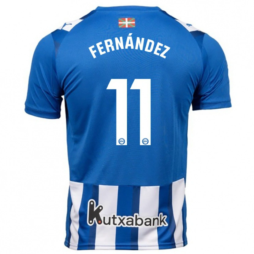 Danxen Kvinder Imanol Fernández #11 Blå Hvid Hjemmebane Spillertrøjer 2025/26 Trøje T-Shirt