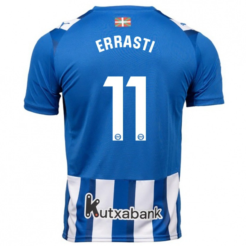 Danxen Kvinder Elene Errasti #11 Blå Hvid Hjemmebane Spillertrøjer 2025/26 Trøje T-Shirt