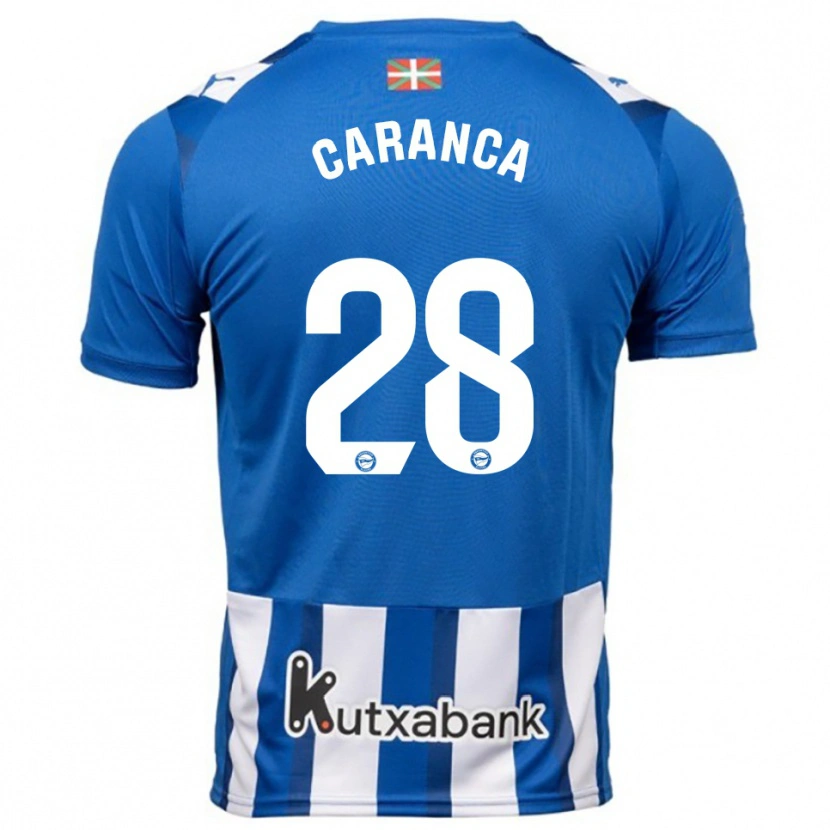 Danxen Kvinder Sara Caranca #28 Blå Hvid Hjemmebane Spillertrøjer 2025/26 Trøje T-Shirt
