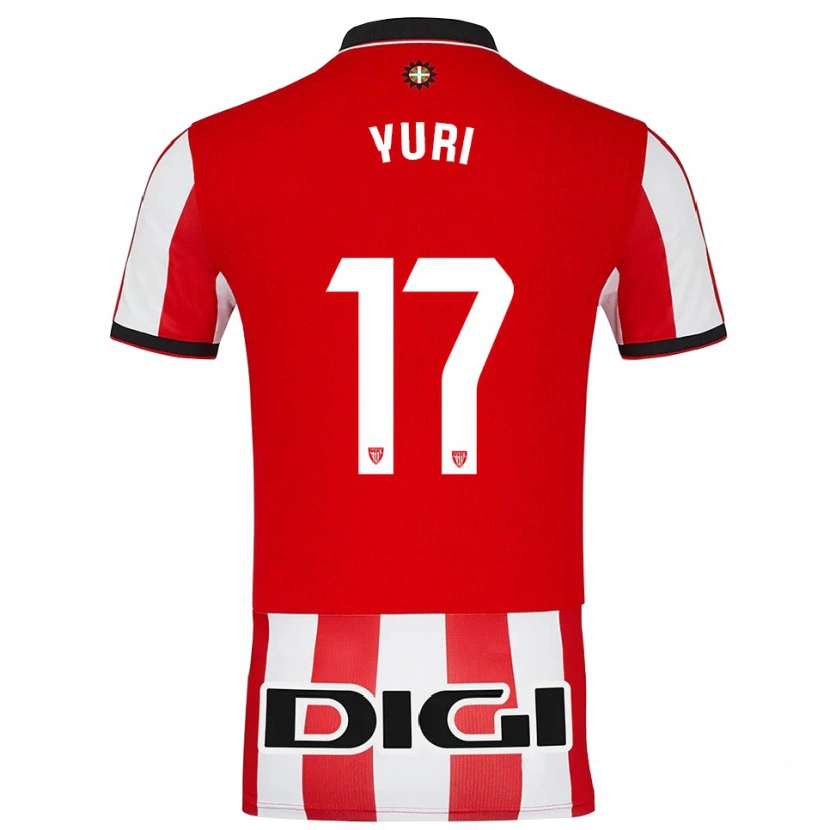 Danxen Kvinder Yuri Berchiche #17 Rød Hvid Hjemmebane Spillertrøjer 2025/26 Trøje T-Shirt