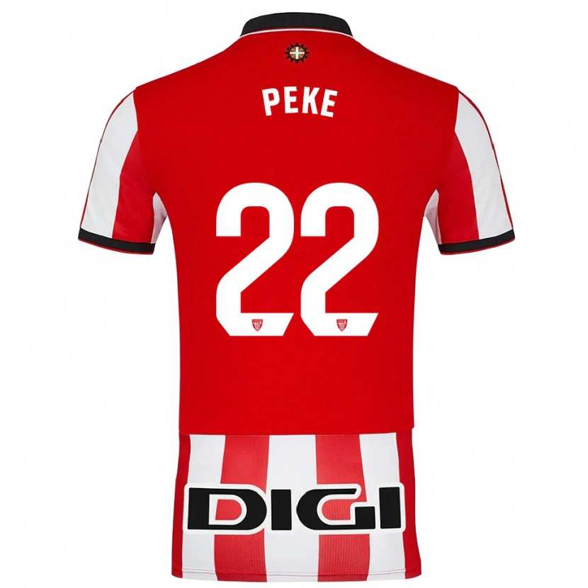 Danxen Kvinder Ainize Barea Núñez #22 Rød Hvid Hjemmebane Spillertrøjer 2025/26 Trøje T-Shirt