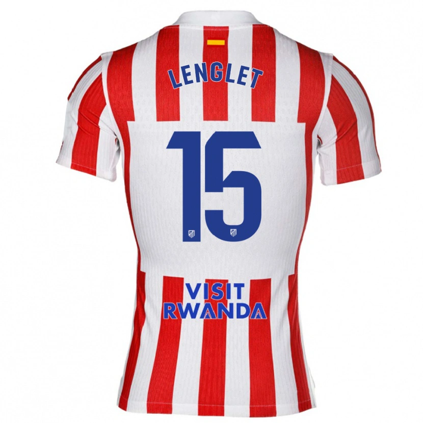 Danxen Kvinder Clément Lenglet #15 Rød Hvid Hjemmebane Spillertrøjer 2025/26 Trøje T-Shirt