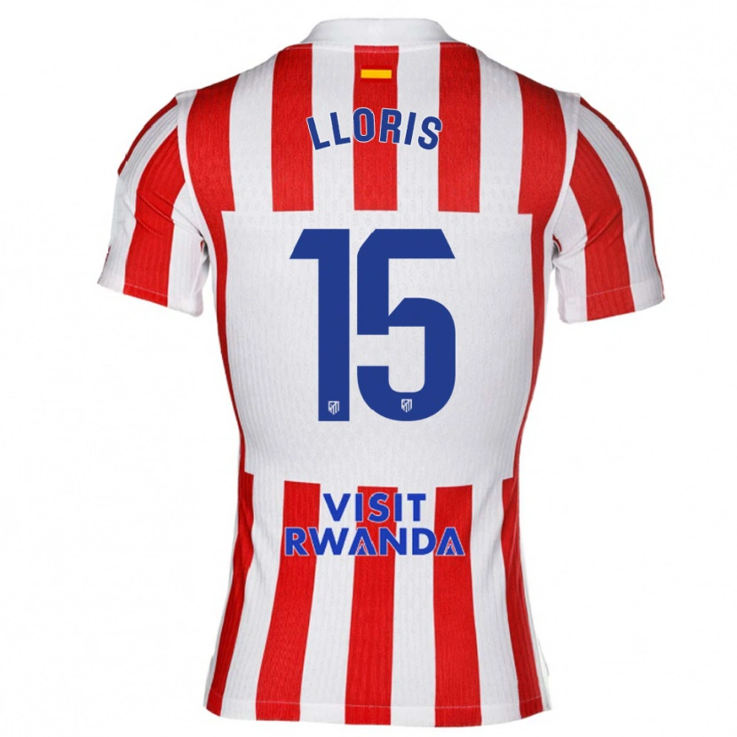 Danxen Kvinder Silvia Lloris #15 Rød Hvid Hjemmebane Spillertrøjer 2025/26 Trøje T-Shirt