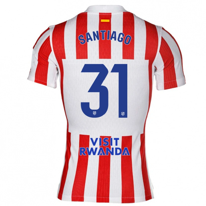 Danxen Kvinder Abraham Santiago #31 Rød Hvid Hjemmebane Spillertrøjer 2025/26 Trøje T-Shirt