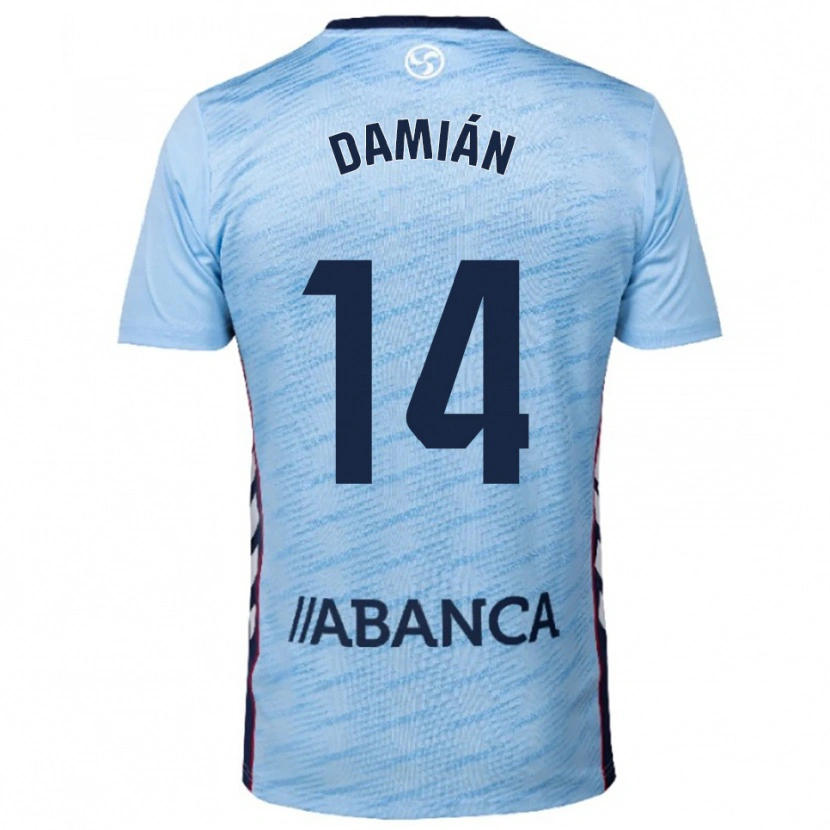 Danxen Kvinder Damián Rodríguez #14 Himmelblå Rød Hjemmebane Spillertrøjer 2025/26 Trøje T-Shirt