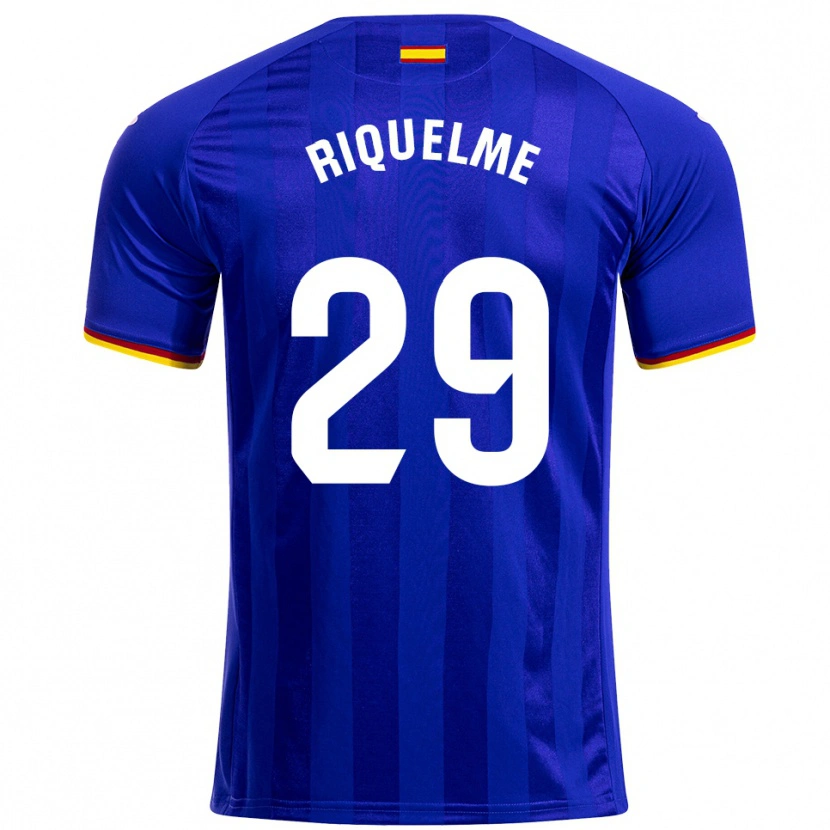 Danxen Kvinder Adrián Riquelme #29 Blå Rød Gul Hjemmebane Spillertrøjer 2025/26 Trøje T-Shirt