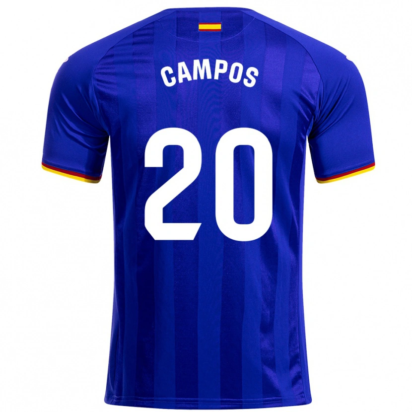 Danxen Kvinder Álex Campos #20 Blå Rød Gul Hjemmebane Spillertrøjer 2025/26 Trøje T-Shirt