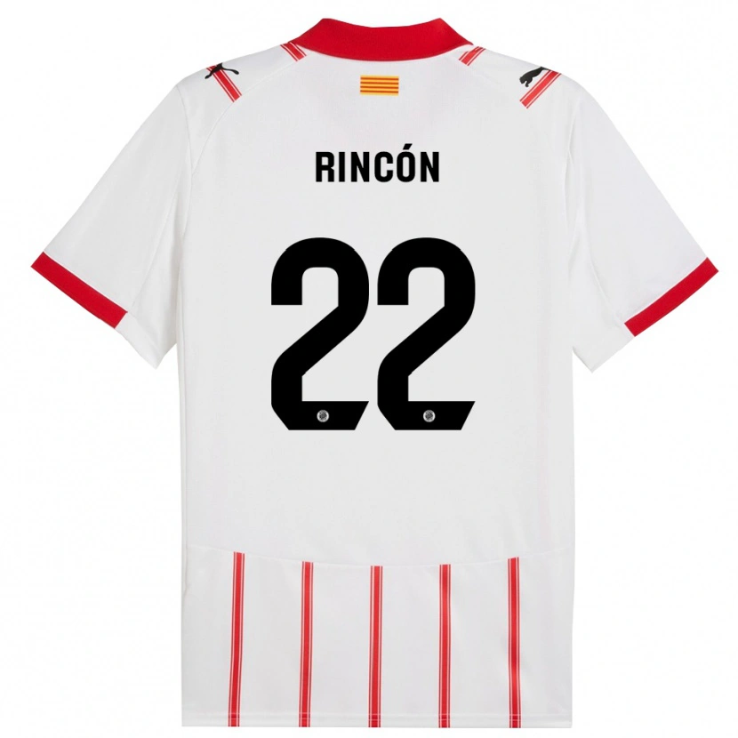 Danxen Kvinder Hugo Rincón #22 Hvid Rød Hjemmebane Spillertrøjer 2025/26 Trøje T-Shirt