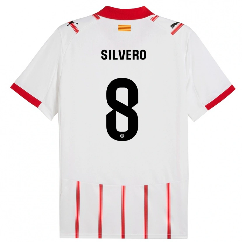 Danxen Kvinder Pol Silvero #8 Hvid Rød Hjemmebane Spillertrøjer 2025/26 Trøje T-Shirt