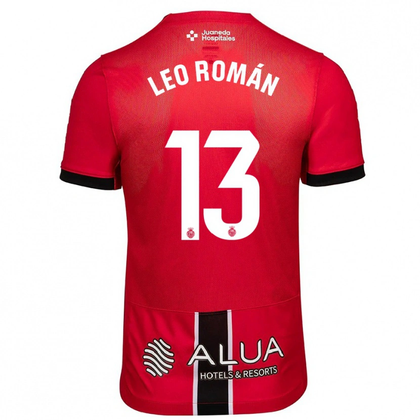 Danxen Kvinder Leo Román #13 Rød Sort Hjemmebane Spillertrøjer 2025/26 Trøje T-Shirt