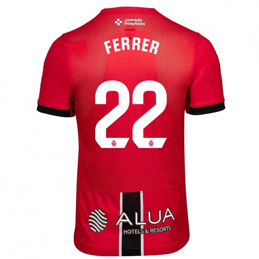 Danxen Kvinder David Ferrer #22 Rød Sort Hjemmebane Spillertrøjer 2025/26 Trøje T-Shirt