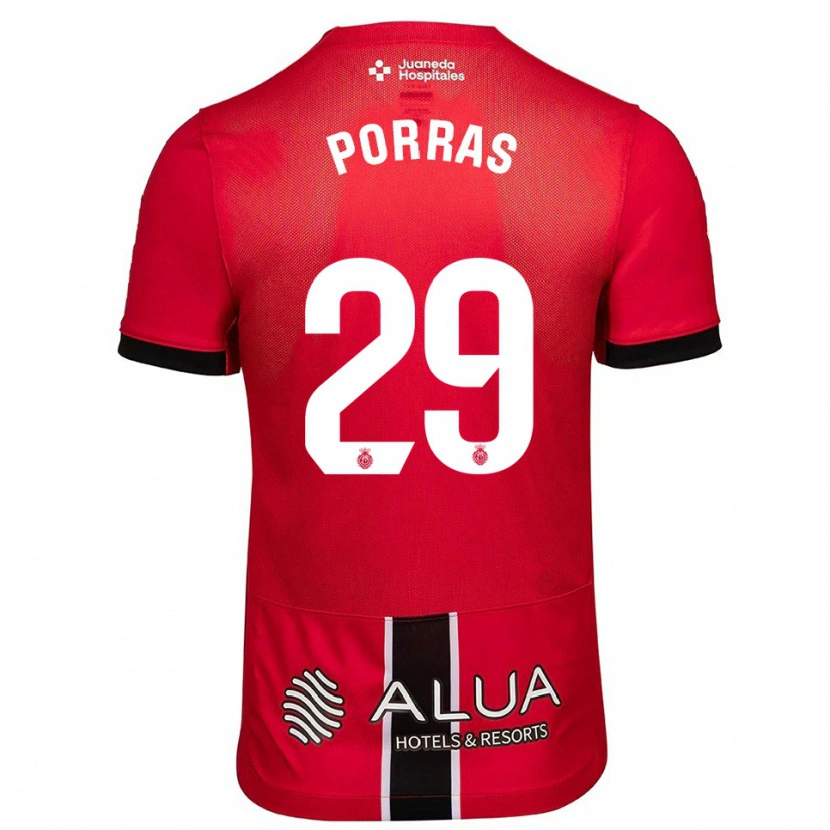 Danxen Kvinder Jordi Porras #29 Rød Sort Hjemmebane Spillertrøjer 2025/26 Trøje T-Shirt