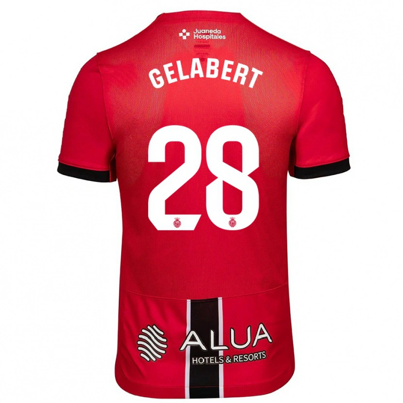 Danxen Kvinder Miquel Gelabert #28 Rød Sort Hjemmebane Spillertrøjer 2025/26 Trøje T-Shirt