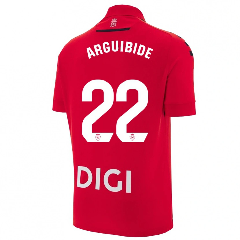 Danxen Kvinder Iñigo Arguibide #22 Rød Sort Hjemmebane Spillertrøjer 2025/26 Trøje T-Shirt