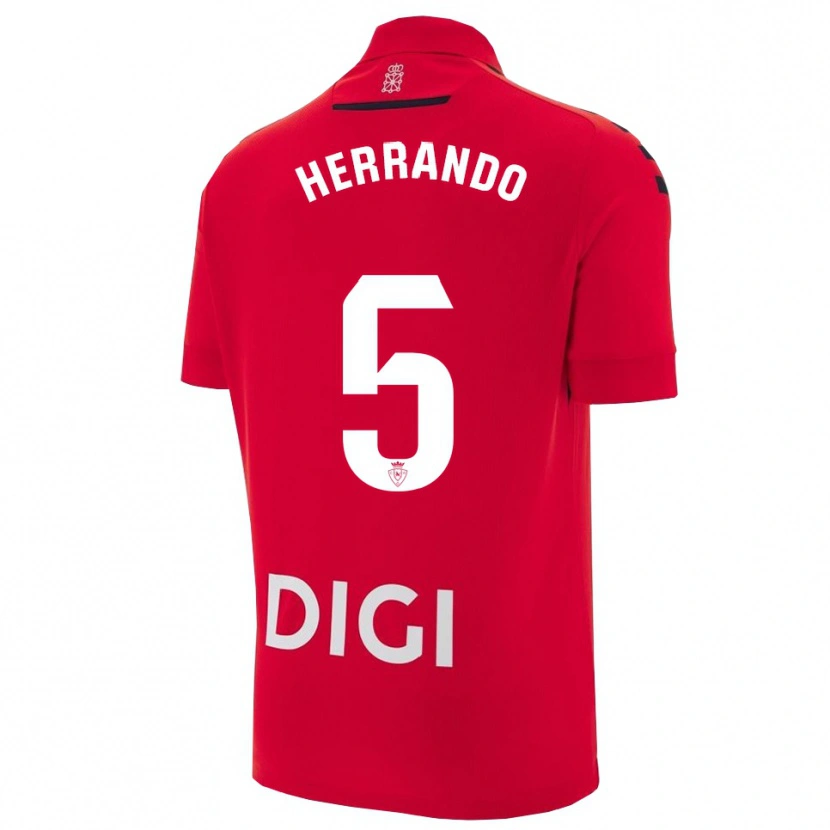 Danxen Kvinder Jorge Herrando #5 Rød Sort Hjemmebane Spillertrøjer 2025/26 Trøje T-Shirt