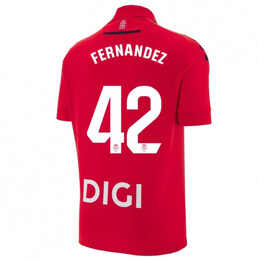Danxen Kvinder Rafa Fernández #42 Rød Sort Hjemmebane Spillertrøjer 2025/26 Trøje T-Shirt
