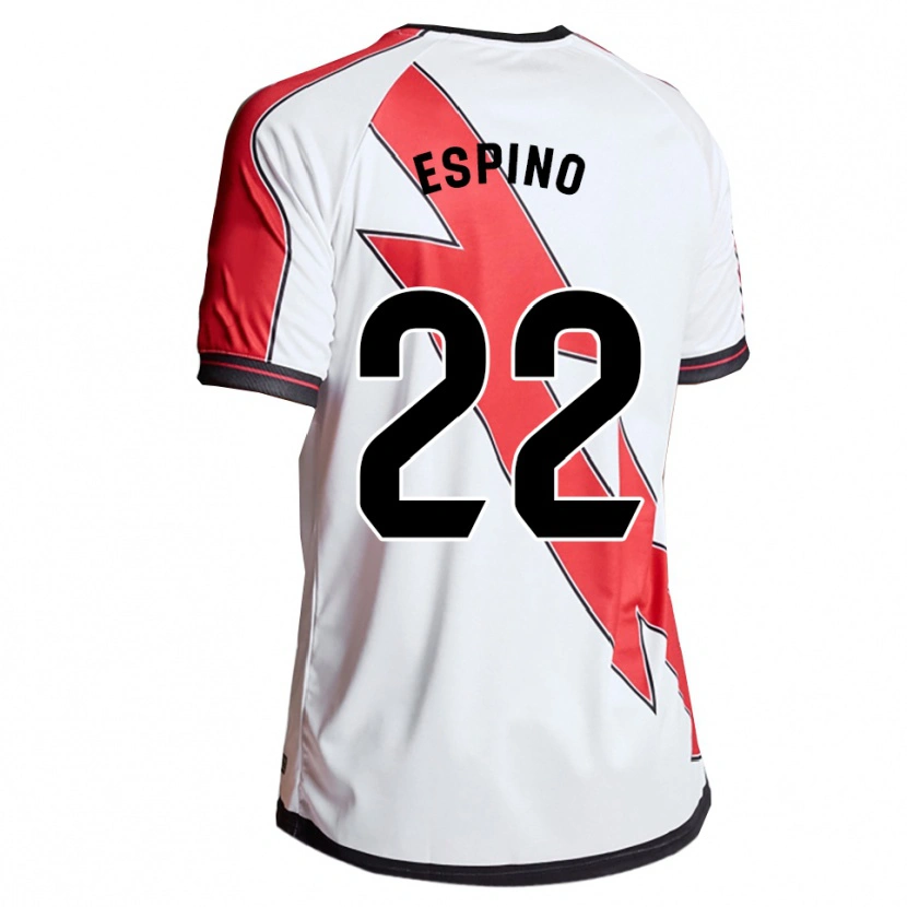 Danxen Kvinder Alfonso Espino #22 Hvid Rød Hjemmebane Spillertrøjer 2025/26 Trøje T-Shirt