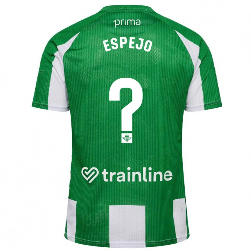 Danxen Kvinder Jesús Espejo #0 Grøn Hvid Hjemmebane Spillertrøjer 2025/26 Trøje T-Shirt