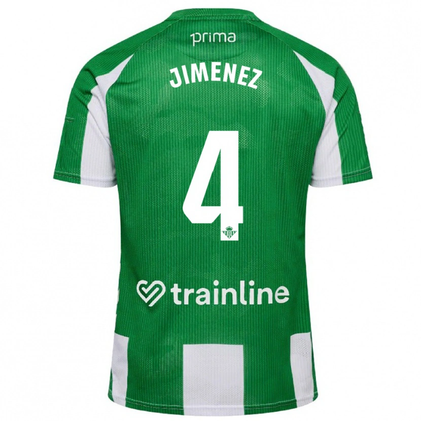 Danxen Kvinder María Jiménez Gutiérrez #4 Grøn Hvid Hjemmebane Spillertrøjer 2025/26 Trøje T-Shirt
