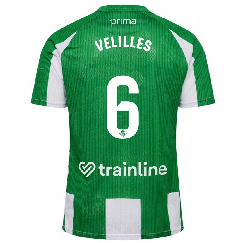 Danxen Kvinder Luis Velilles #6 Grøn Hvid Hjemmebane Spillertrøjer 2025/26 Trøje T-Shirt