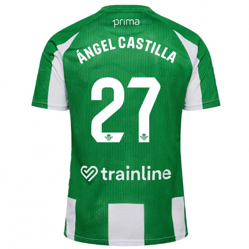 Danxen Kvinder Miguel Ángel Castilla #27 Grøn Hvid Hjemmebane Spillertrøjer 2025/26 Trøje T-Shirt