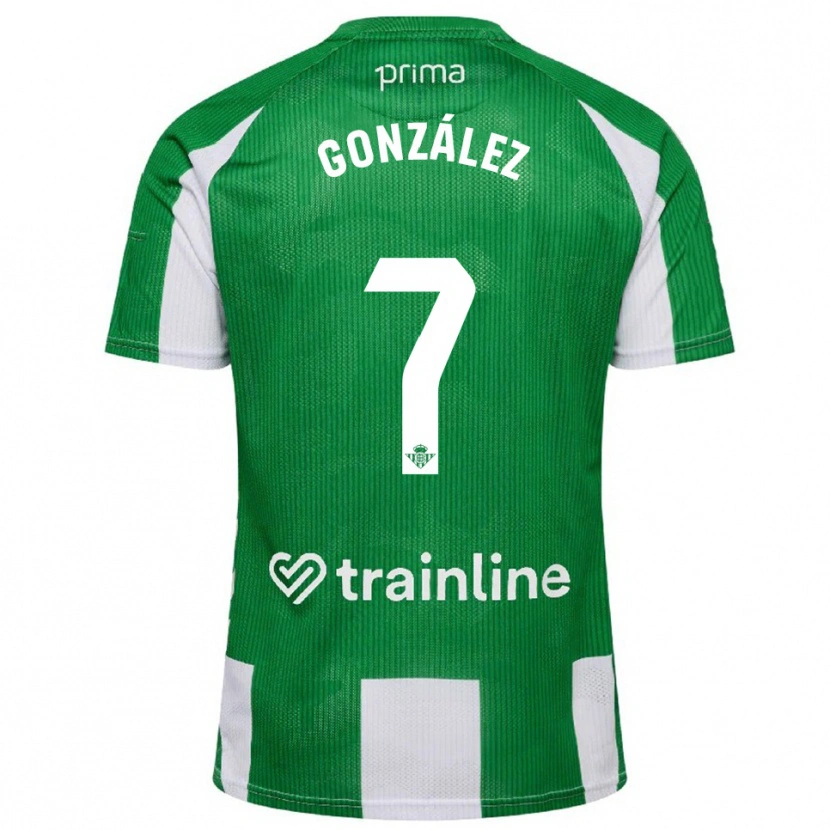 Danxen Kvinder Antonio González #7 Grøn Hvid Hjemmebane Spillertrøjer 2025/26 Trøje T-Shirt