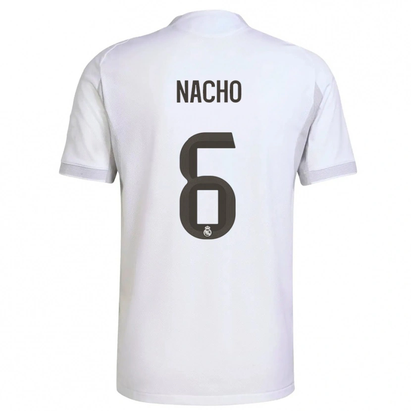 Danxen Kvinder Nacho Fernandez #6 Hvid Gul Hjemmebane Spillertrøjer 2025/26 Trøje T-Shirt