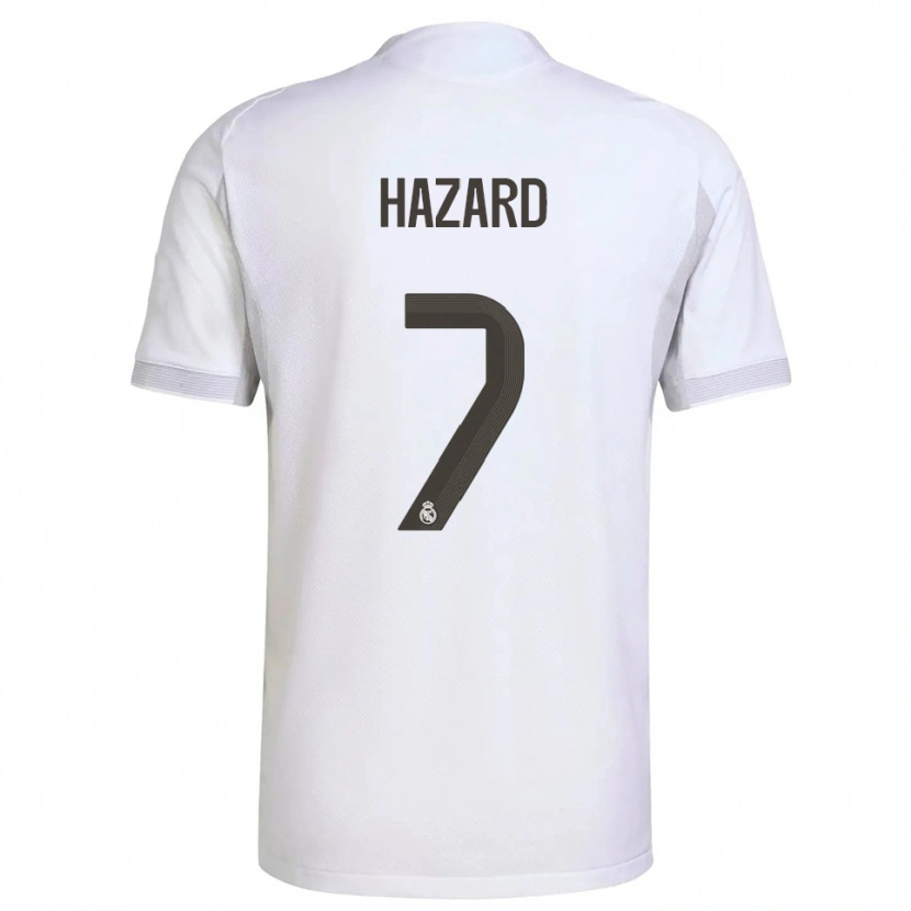 Danxen Kvinder Eden Hazard #7 Hvid Gul Hjemmebane Spillertrøjer 2025/26 Trøje T-Shirt