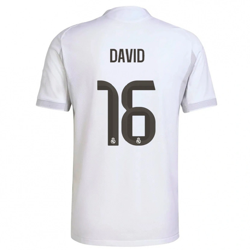 Danxen Kvinder Antonio David #16 Hvid Gul Hjemmebane Spillertrøjer 2025/26 Trøje T-Shirt