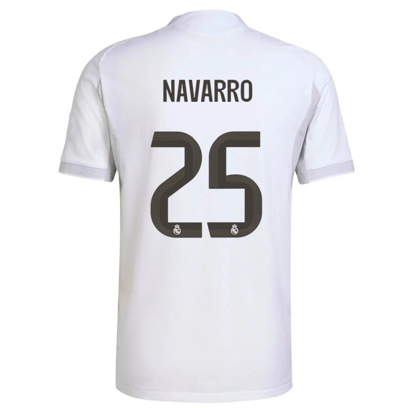 Danxen Kvinder Javier Navarro #25 Hvid Gul Hjemmebane Spillertrøjer 2025/26 Trøje T-Shirt