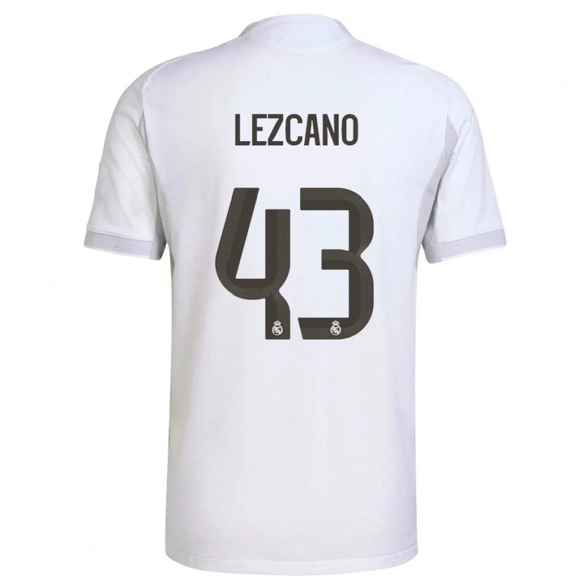 Danxen Kvinder Álvaro Lezcano #43 Hvid Gul Hjemmebane Spillertrøjer 2025/26 Trøje T-Shirt